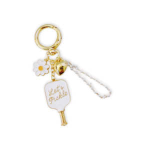 pickleball bag charm – daisy keychain accessory